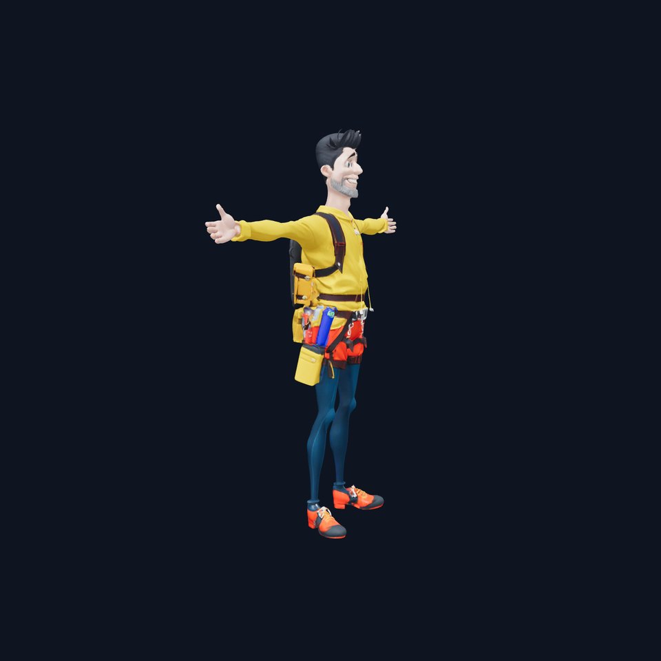 Cheerful Adventurer Character model pack viewer poster