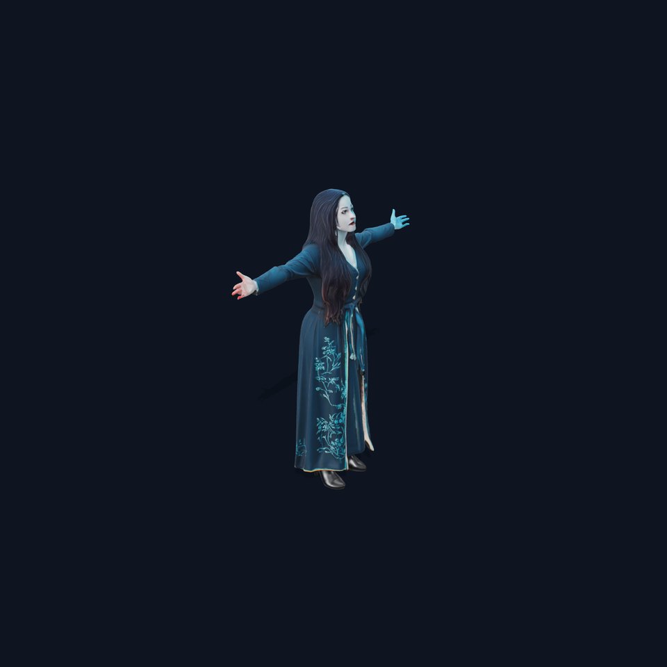 Elegant Floral Dress model pack viewer poster