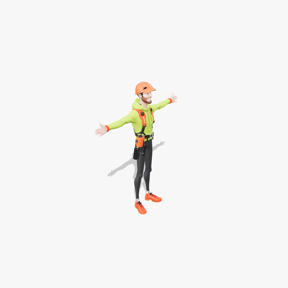 Smiling Climber Character model pack viewer poster