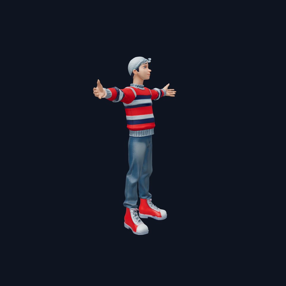 Casual Winter Outfit model pack viewer poster