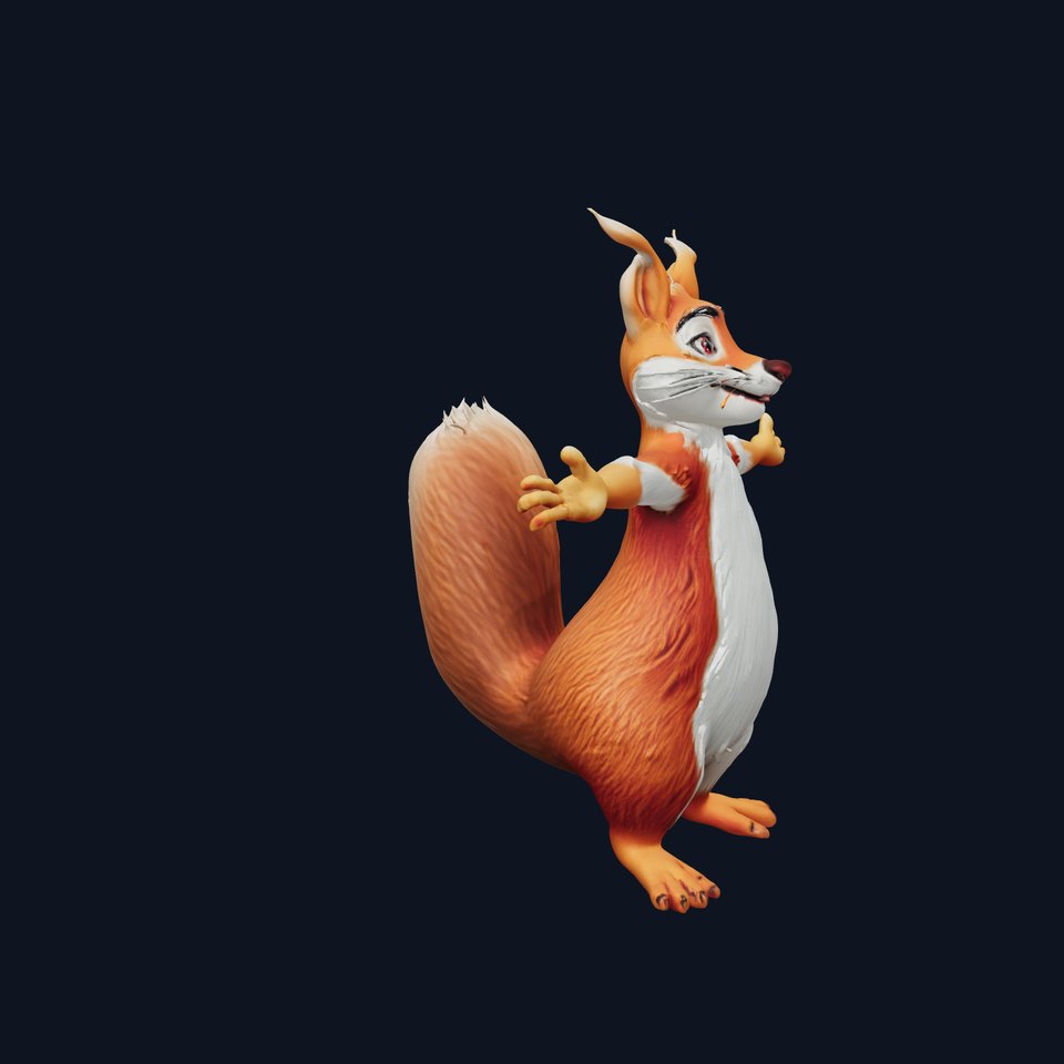 Charming Squirrel Character model pack
