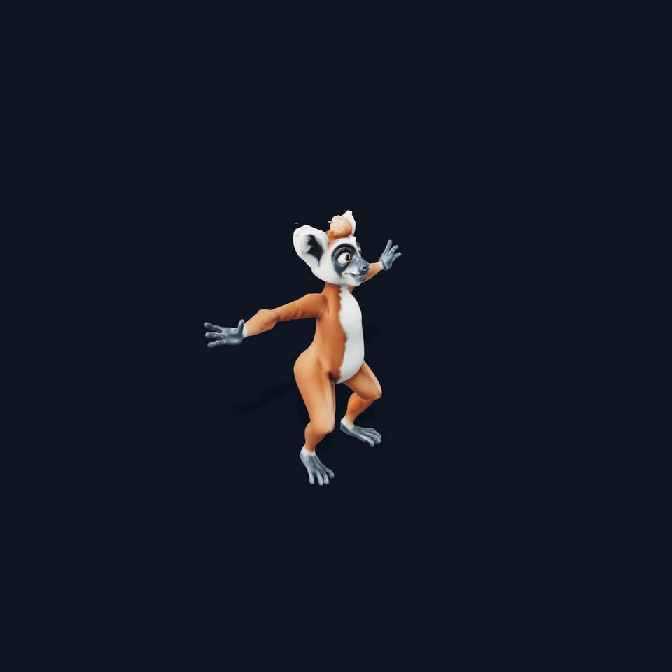 Playful Lemur Character model pack viewer poster