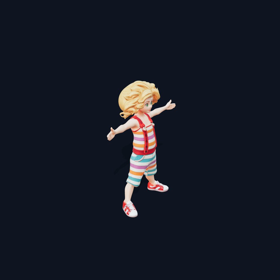 Playful Striped Overalls model pack viewer poster