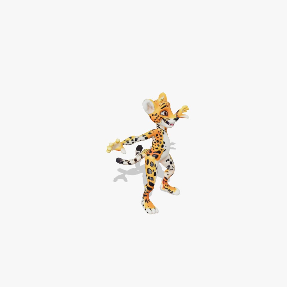 Spotted Cheetah Character model pack viewer poster