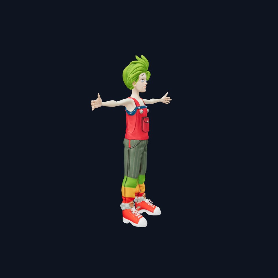 Colorful Cartoon Character model pack viewer poster