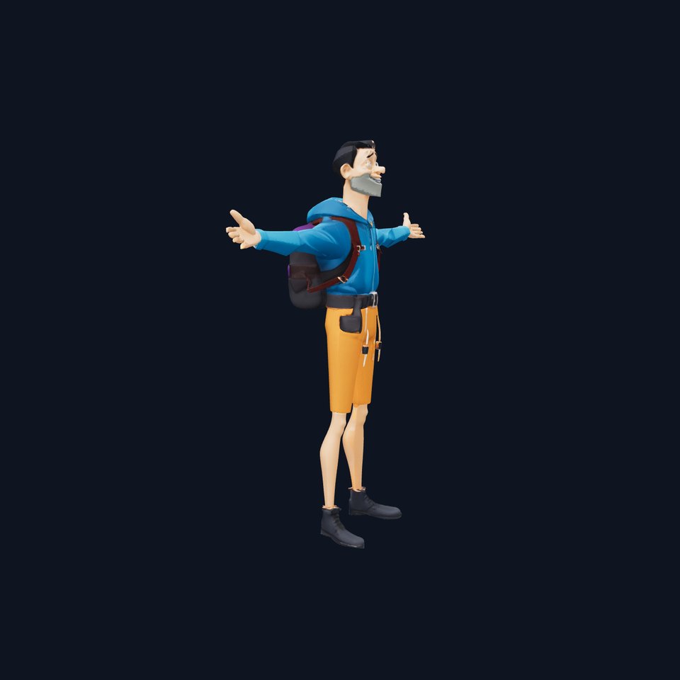 Adventurous Hiker model pack viewer poster