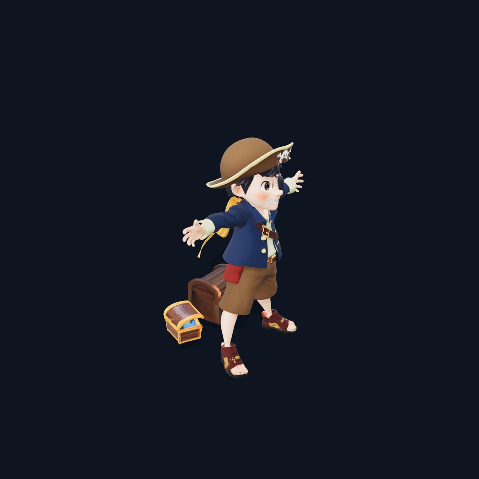 Cheery Pirate Boy model pack viewer poster