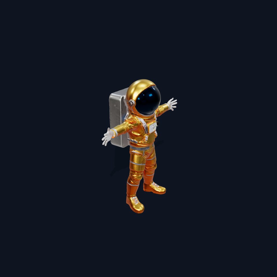 Gold Space Suit model pack viewer poster
