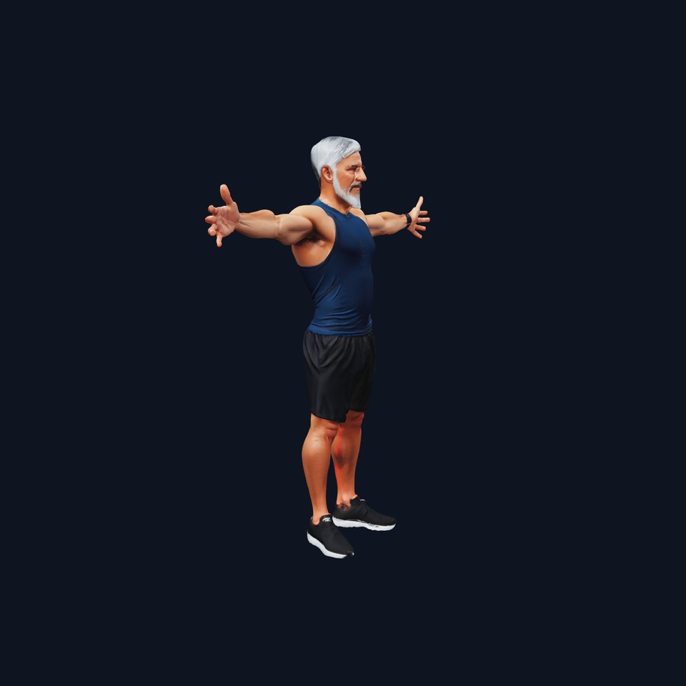 Athletic Senior Male model pack viewer poster