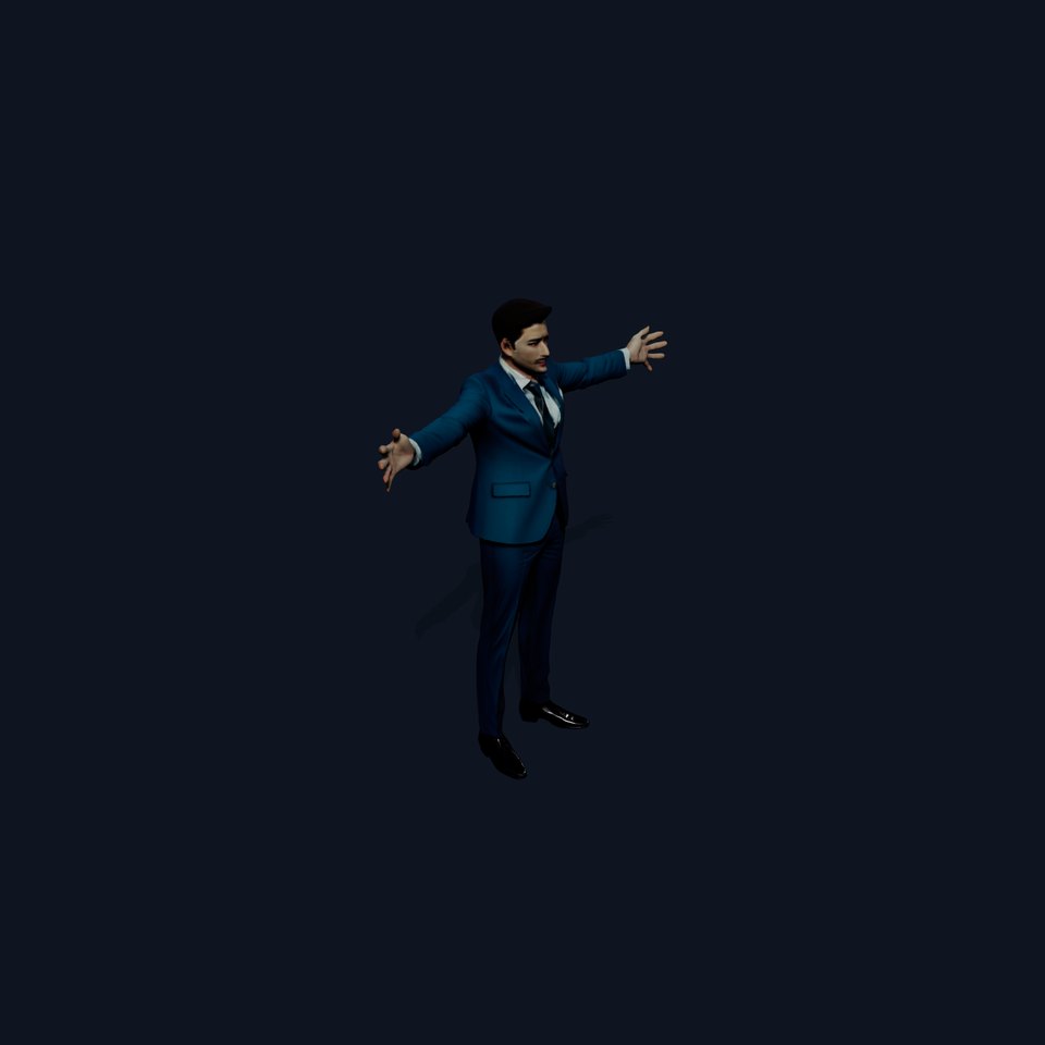 Elegant Blue Suit model pack viewer poster