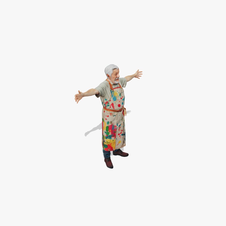 Colorful Artist Apron model pack viewer poster