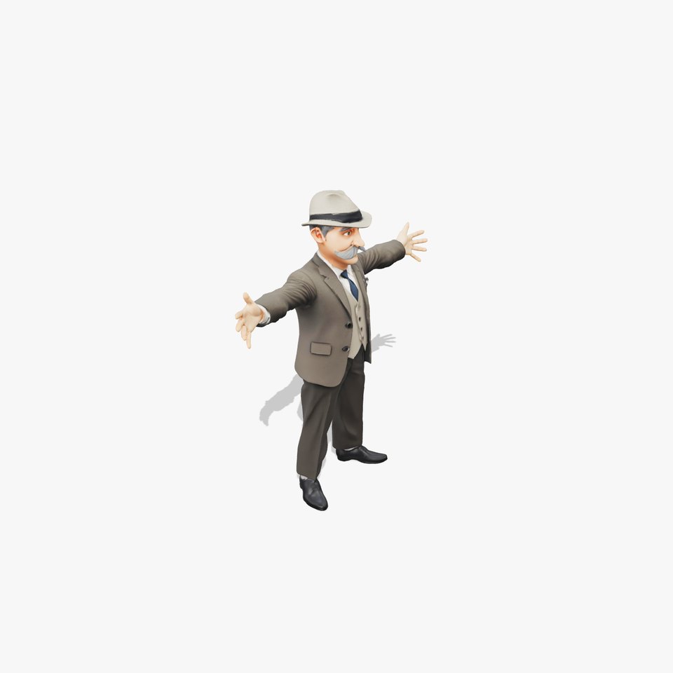 Dapper Detective Character model pack viewer poster