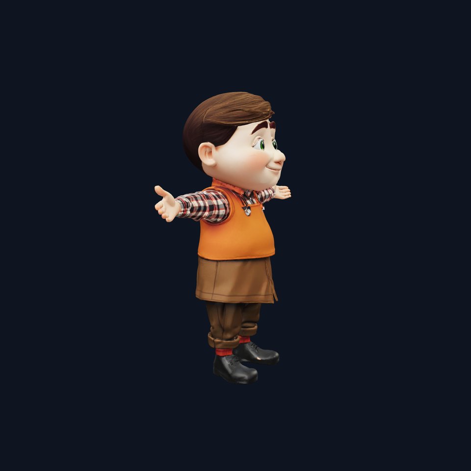 Charming Kid Character model pack viewer poster